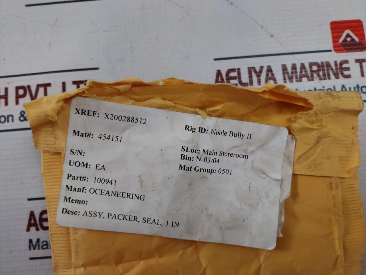 Oceaneering 100941 Shaft Packer 1 Inch Assembly Rev. Aa