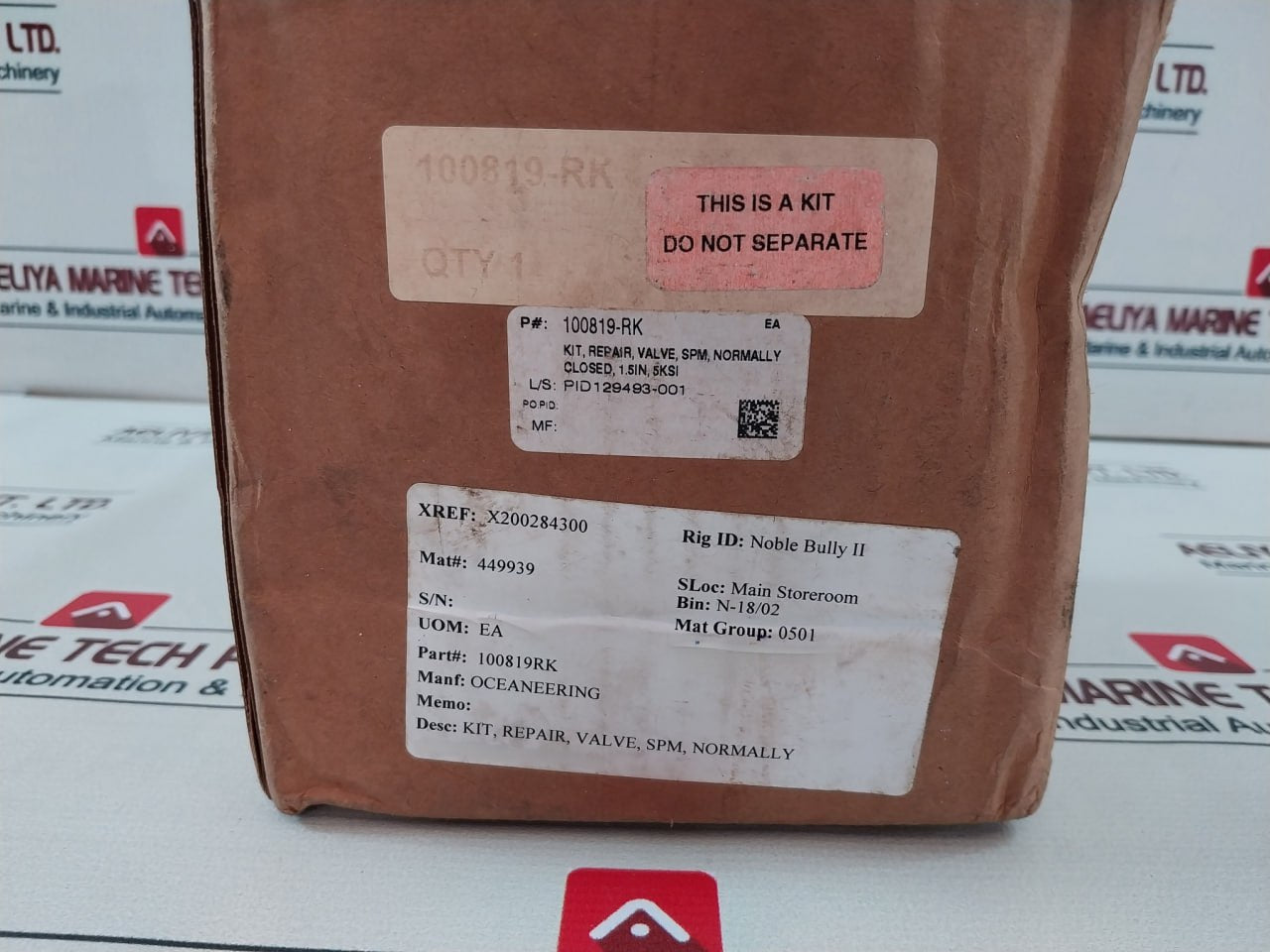 Oceaneering 100819Rk Valve Repair Kit