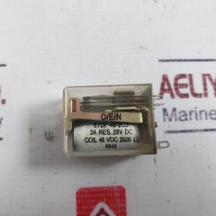 Lot of 5X OEN 67DP-48-2C3 Relay Coil 3A RES. 28V DC Coil 48 VDC