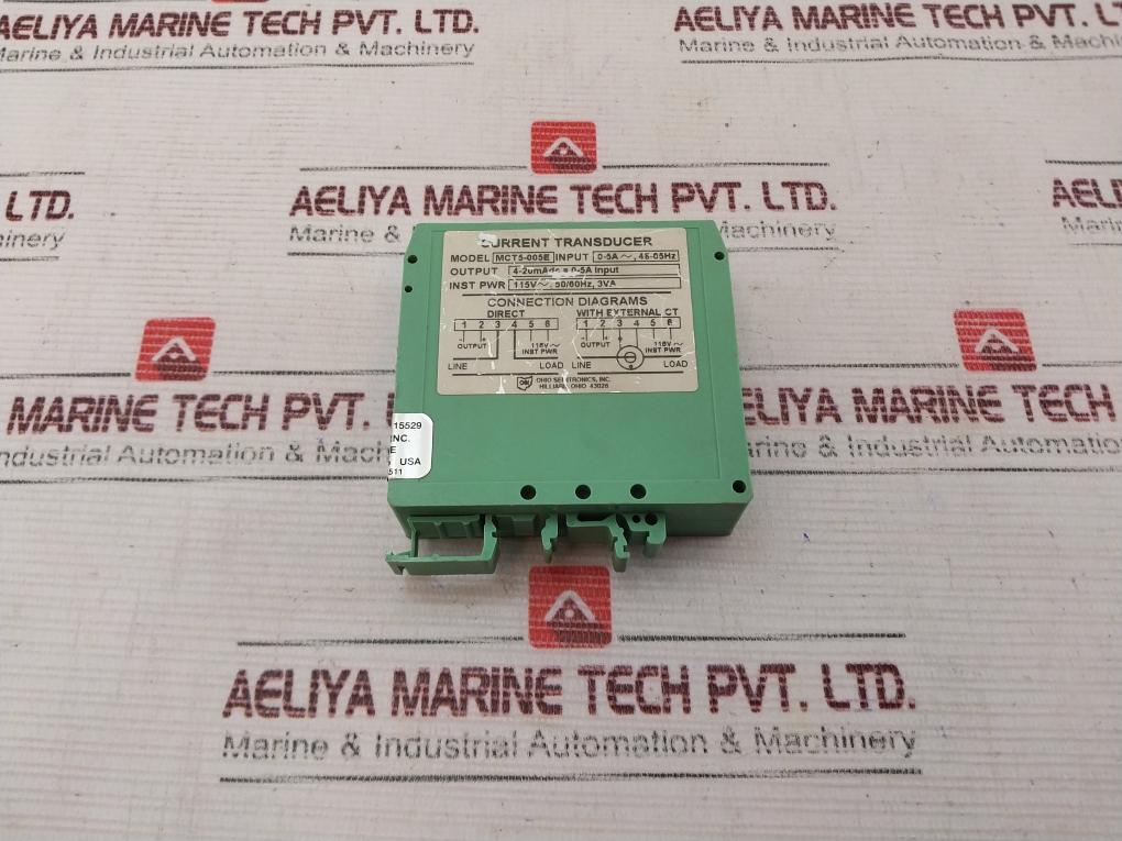 Ohio Semitronics Mct5-005E Current Transducer 115V 0-5A~, 48-65Hz