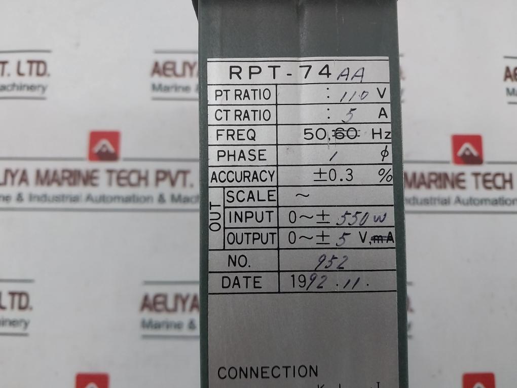 Ohkura Rpt-74-aa Power Transducer 110Vac