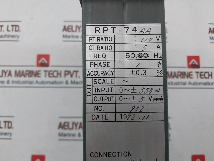 Ohkura Rpt-74-aa Power Transducer 110Vac