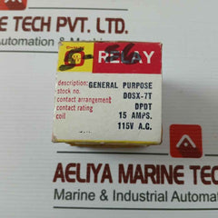 Ohmite Dosx-7T Relay Switch Industrial Control Dpdt 115 Vac