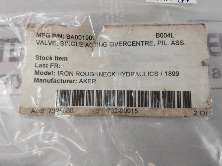 Oil Control Rexroth 05416210033500C Single Acting Overcentre Valve Ba001909