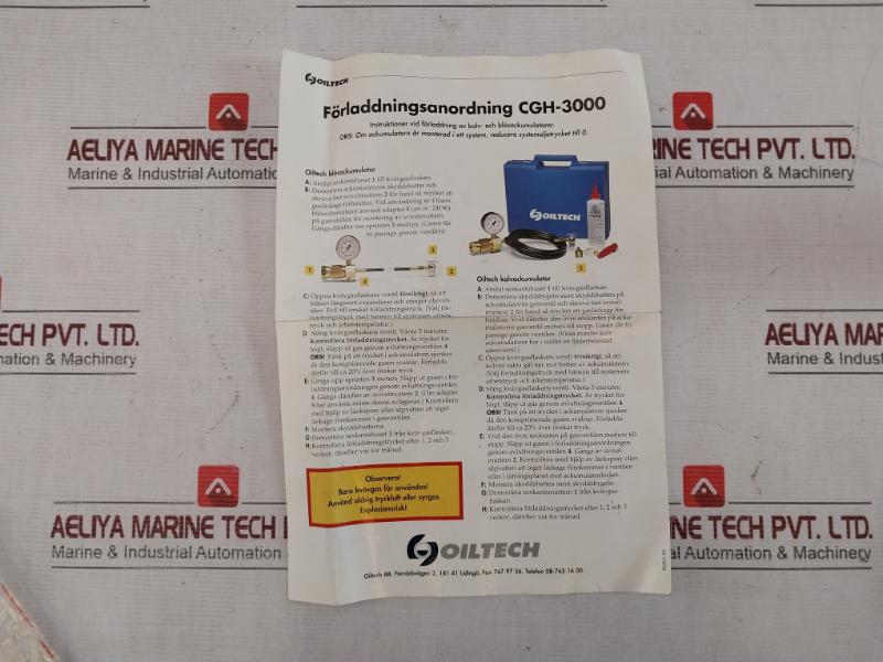 Oiltech Cgh-3000 Hydraulic Accumulator Charging / Test Set 0-25 Mpa 79874-815
