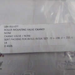 Okano 14 Seat Packing For Bv313, Bv314 Boiler Mounting Valve