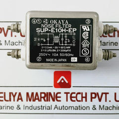 Okaya Sup-e10H-ep Noise Filter 250V 10A 50/60Hz 2X0.1µF(X2)Sh 2X3300Pf(Y)