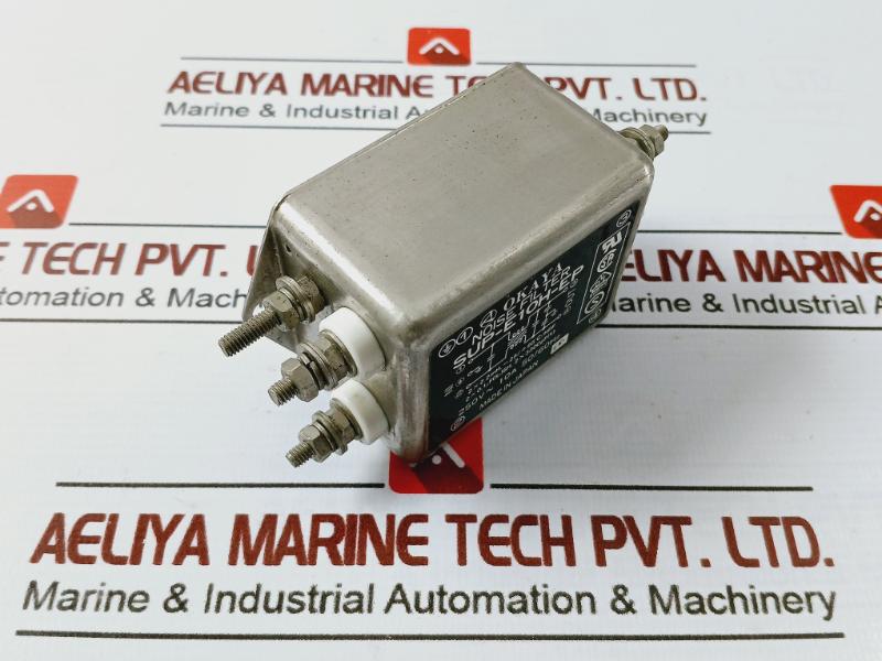Okaya Sup-e10H-ep Noise Filter 250V 10A 50/60Hz 2X0.1µF(X2)Sh 2X3300Pf(Y)