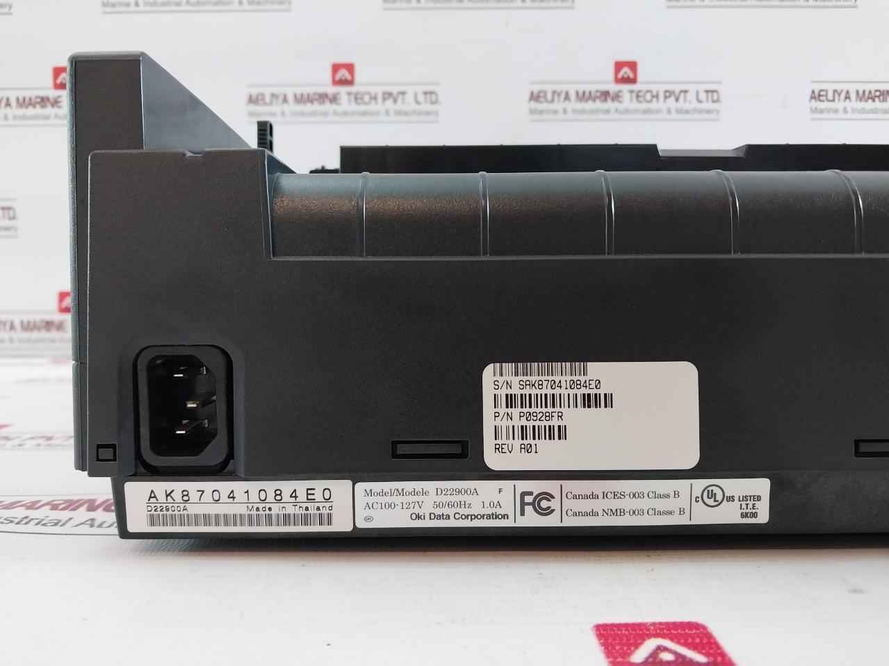 Oki D22900A Microline 420 9 Pin Printer P0928Fr Rev: A01 Ac100-127V 50/60Hz 1.0A