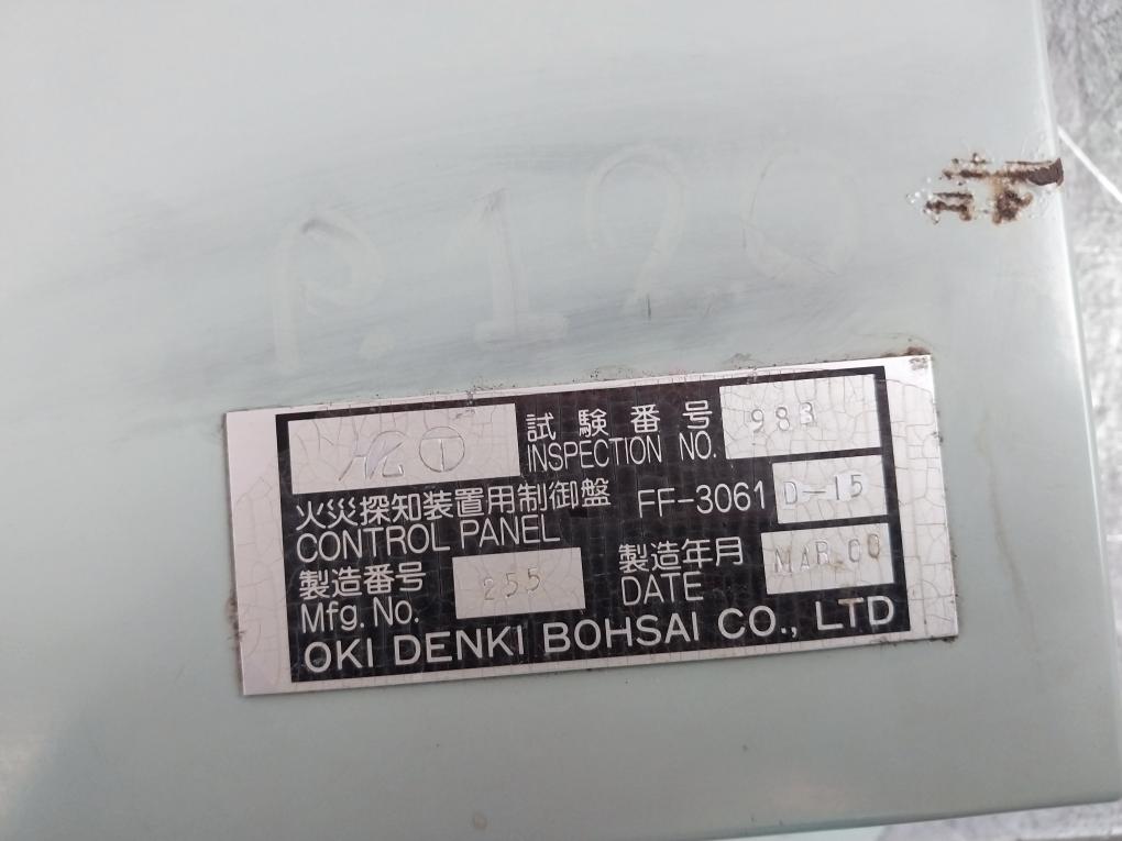 Oki Denki Bohsai Ff-3061 Fire Alarm Control Panel 270-2202A 24V 100Ah