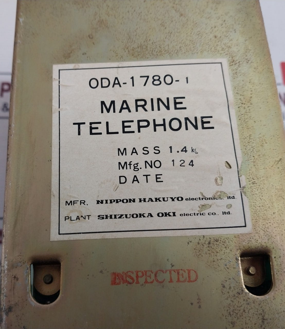 Oki Oda-1780-1 Marine Telephone Tkb-16