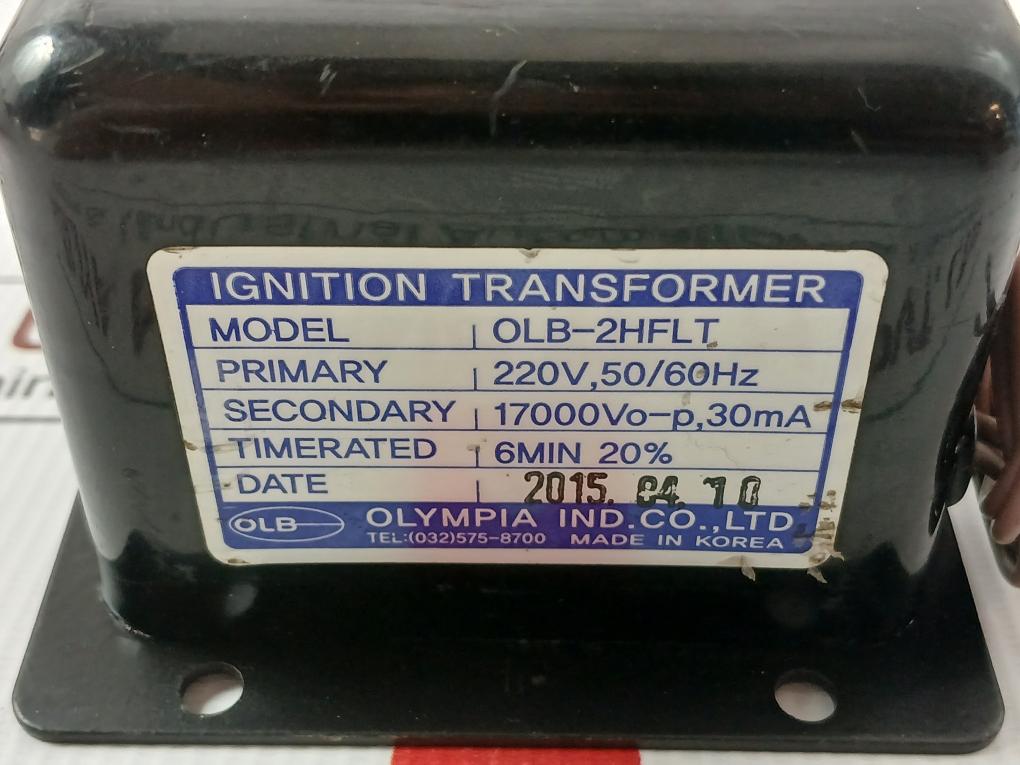 Olb-2Hflt Olympia 220V 50/60Hz Ignition Transformer