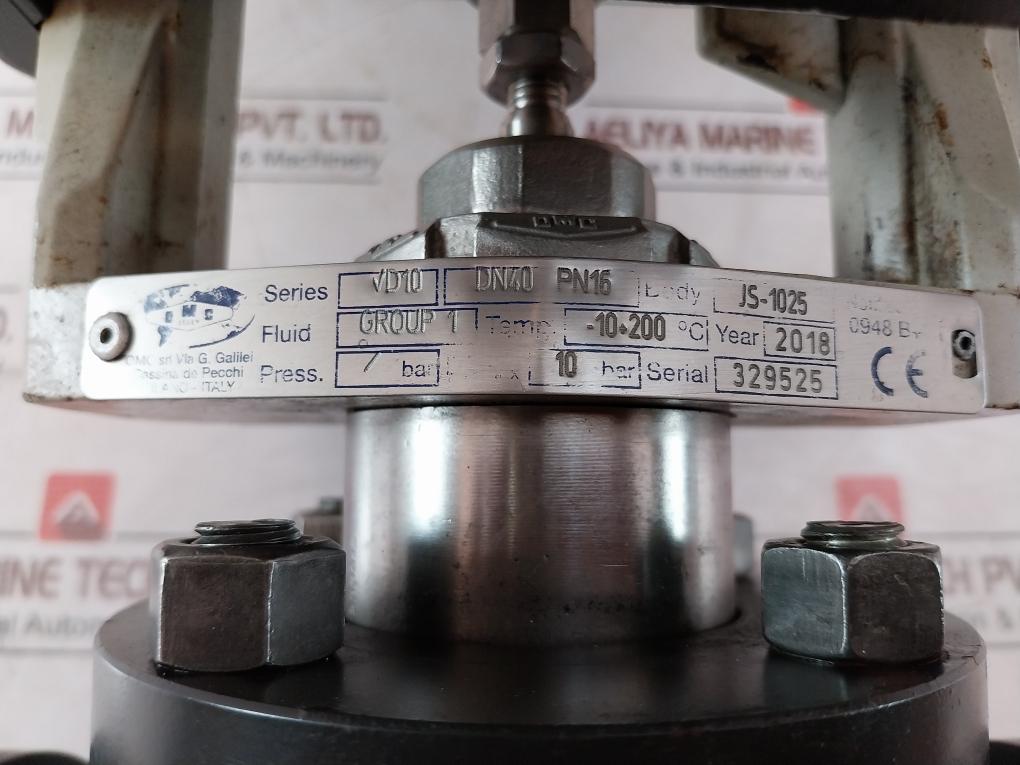 Omc DN40 PN16 Pneumatic Control Valve PRP01A / FR10 Ser: RP01