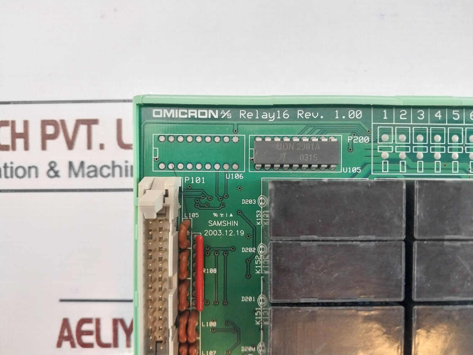 Omicron/ Phoenix Contact Relay16 Pcb Module Rev: 1.00