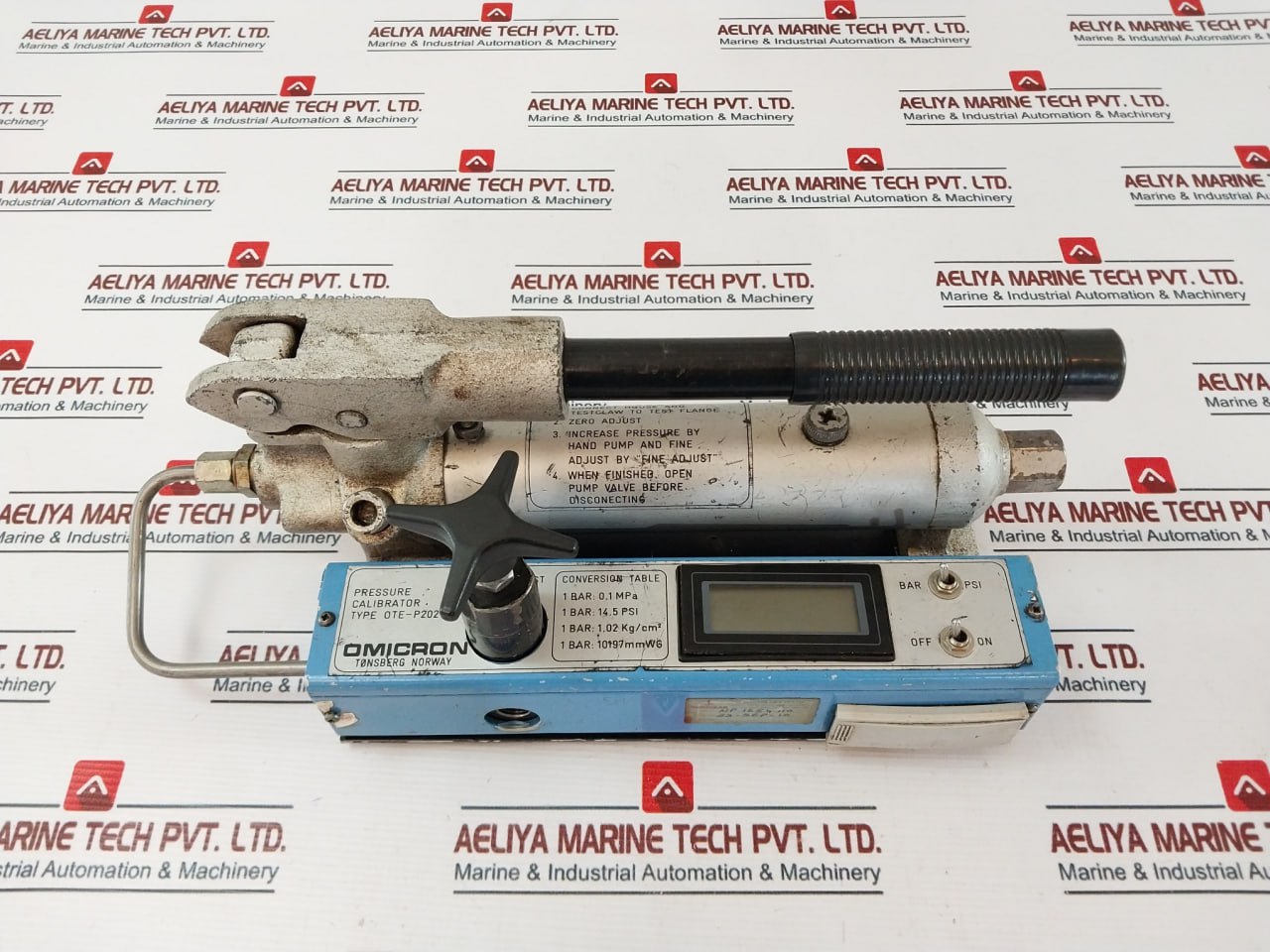 Omicron Ote-p202 Pressure Calibrator 0.1Mpa 14.5 Psi 1.02 Kg/Cm2