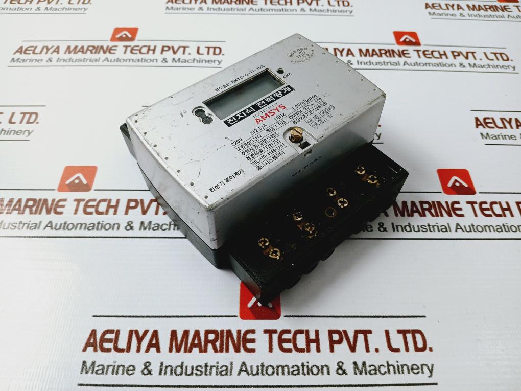 Omni Omwh-335a-220 Electronic Power Meter Amsys Ac 3-phase 3-wire