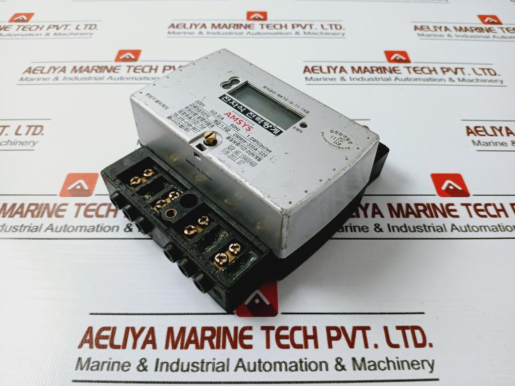 Omni Omwh-335a-220 Electronic Power Meter Amsys Ac 3-phase 3-wire