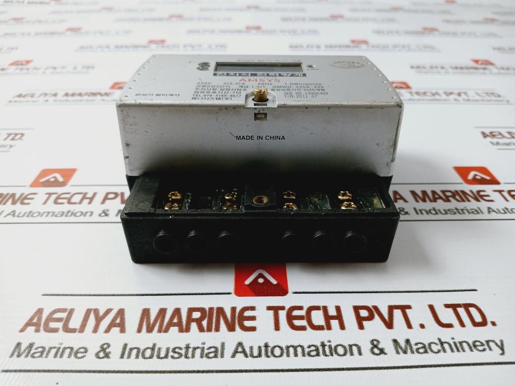 Omni Omwh-335a-220 Electronic Power Meter Amsys Ac 3-phase 3-wire