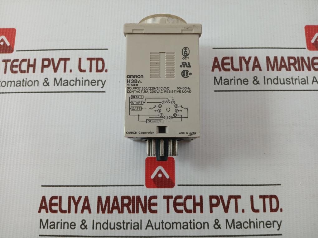 Omron 0–1.0 Min 5A 250 Vac 50/60 Hz Timer Relay Module H3Ba