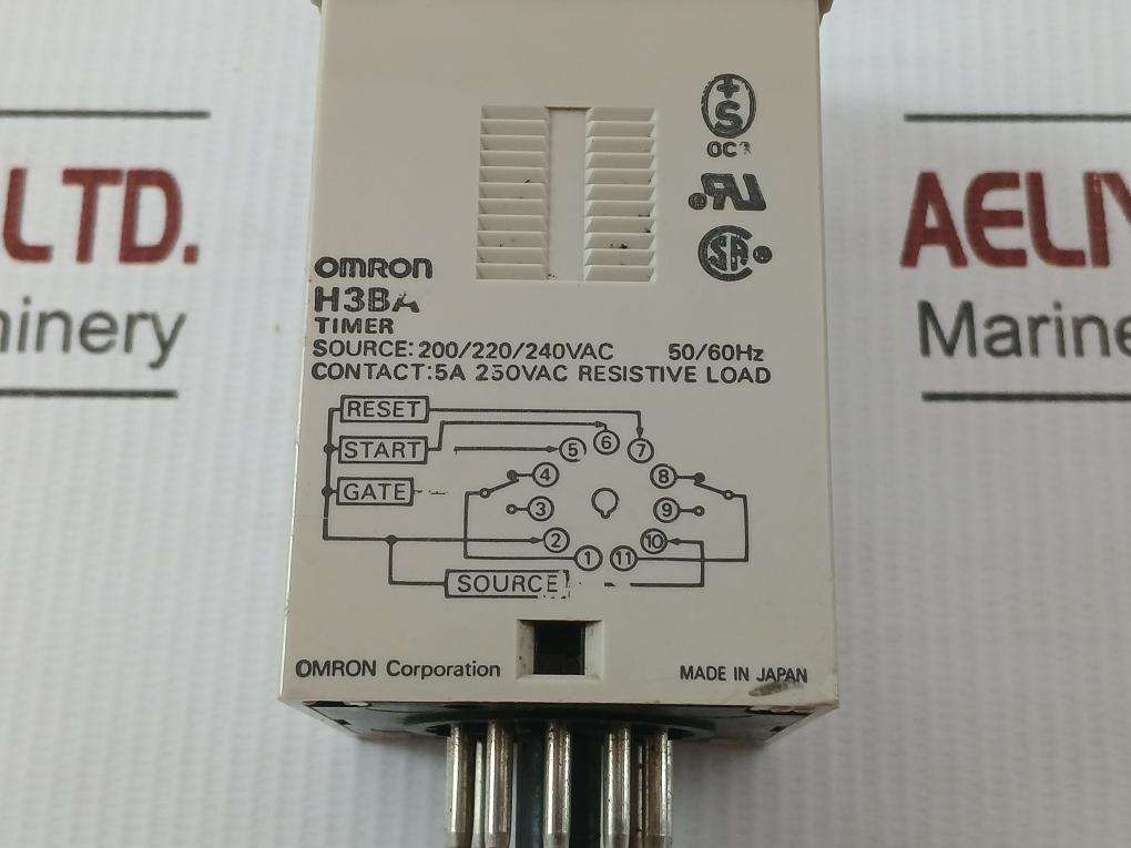 Omron 0–1.0 Min 5A 250 Vac 50/60 Hz Timer Relay Module H3Ba