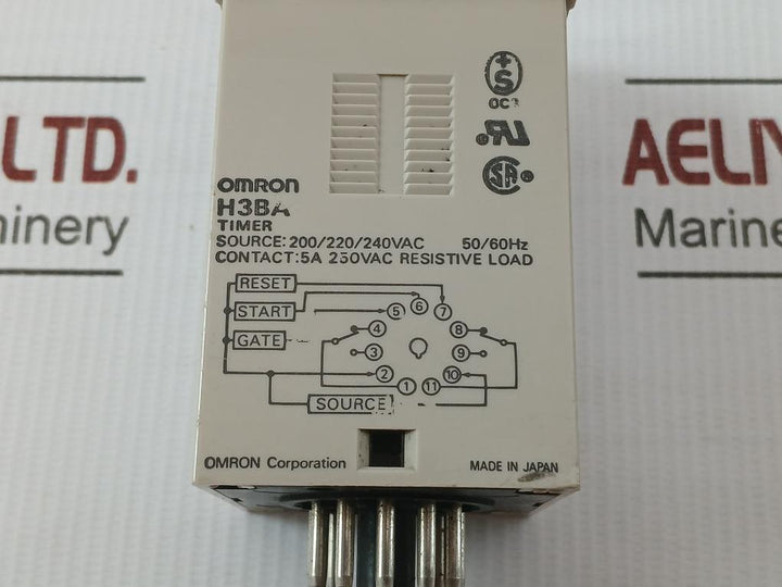 Omron 0–1.0 Min 5A 250 Vac 50/60 Hz Timer Relay Module H3Ba