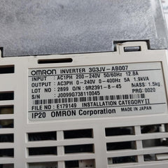 Omron 3G3Jv-ab007 Frequency Inverter 200V 1 Phase