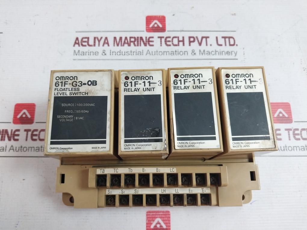 Omron 61F-g3-0B Floatless Level Switch With Relay Unit 61F-11-3 100/200Vac 8Vac