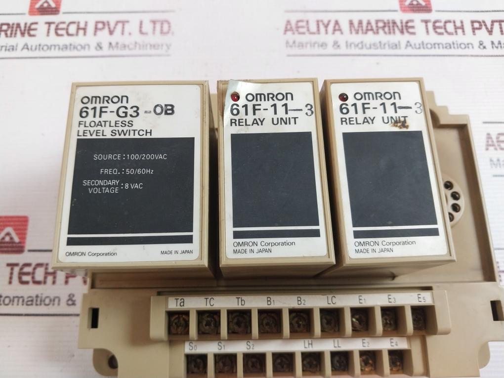Omron 61F-G3-OB/61F-G3-0B Floatless Level Switch with Relay Unit 61F-11-3