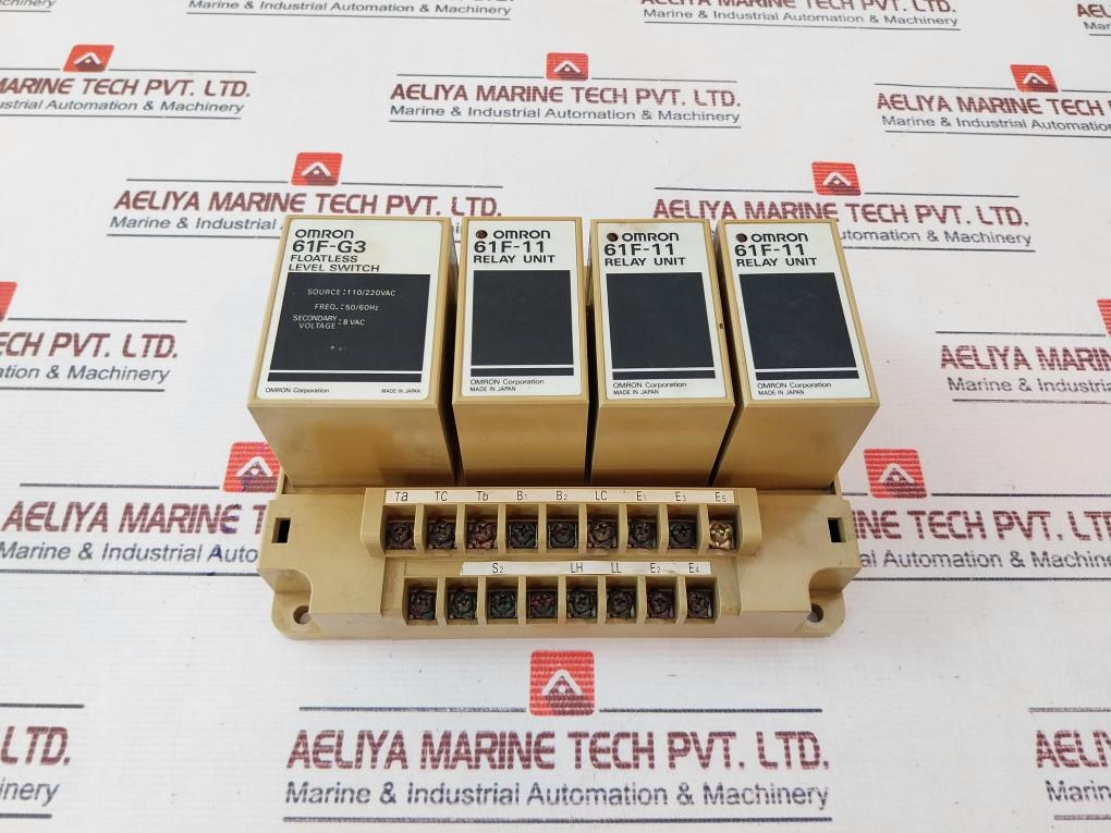 Omron 61F-g3 Floatless Level Switch With 61F-11 Relay Unit