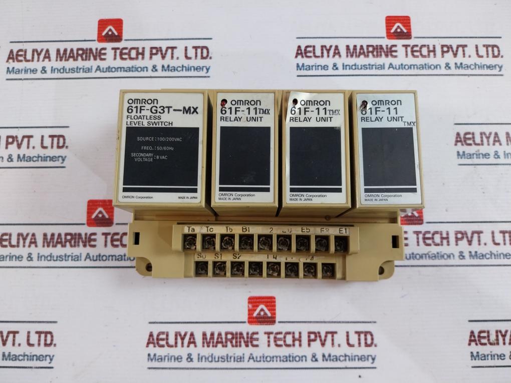 Omron 61F-g3T-mx Floatless Level Switch With 61F-11 Tmx/ 61F-11 Relay Unit