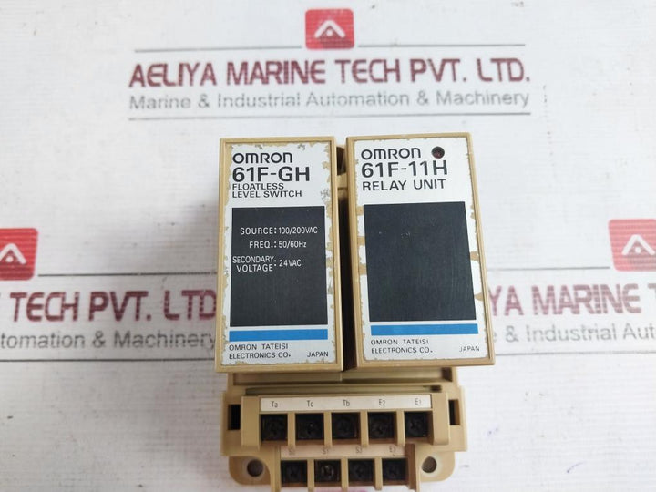 Omron 61F-gh Floatless Level Switch Relay Unit 61F-11H 100/200Vac 50/60Hz 24Vac