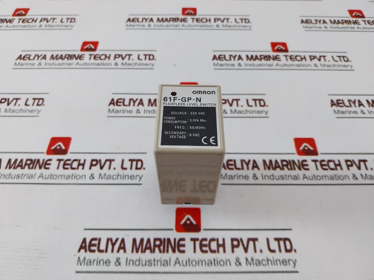 Omron 61F-gp-n Floatless Level Switch Pfc-n8 220Vac 3.5Va 50/60Hz 8Vac 250Vac/3A