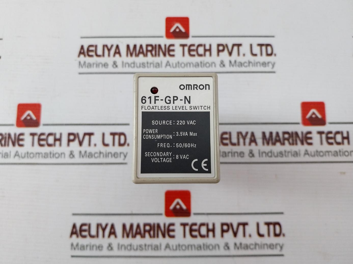 Omron 61F-gp-n Floatless Level Switch Pfc-n8 220Vac 3.5Va 50/60Hz 8Vac 250Vac/3A