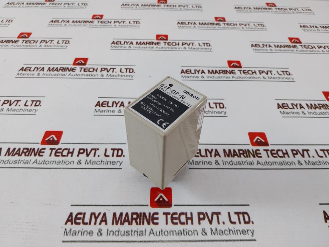 Omron 61F-gp-n Floatless Level Switch Pfc-n8 220Vac 3.5Va 50/60Hz 8Vac 250Vac/3A