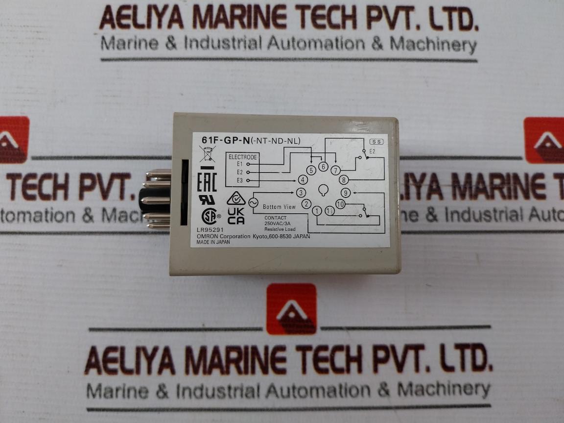 Omron 61F-gp-n Floatless Level Switch Pfc-n8 220Vac 3.5Va 50/60Hz 8Vac 250Vac/3A