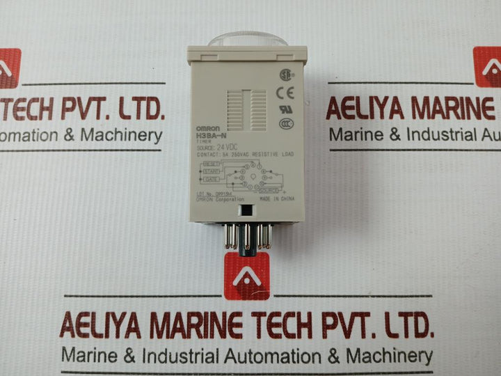 Omron Analog Timer Relay 24 Vdc 1.2Sec To 300Hr 5A H3Ba-n