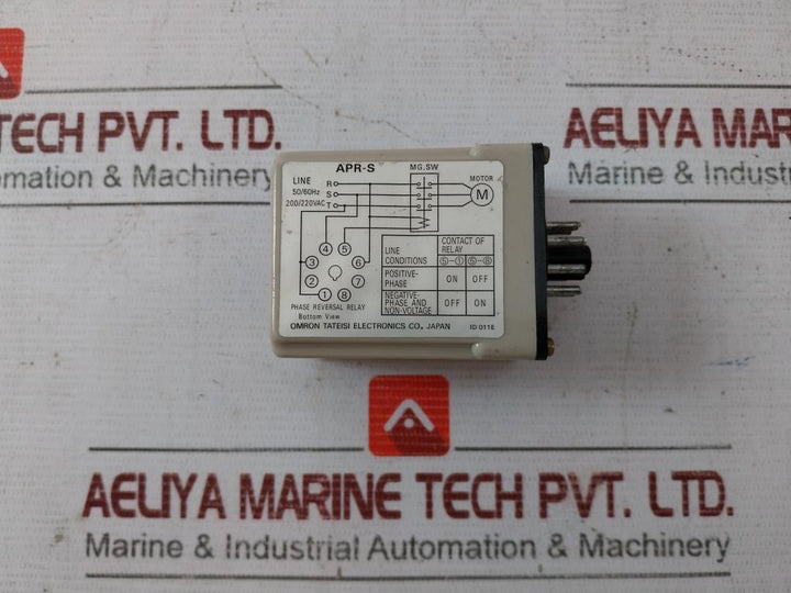 Omron Apr-s Phase Reversal Relay 200/220Vac 50/60Hz