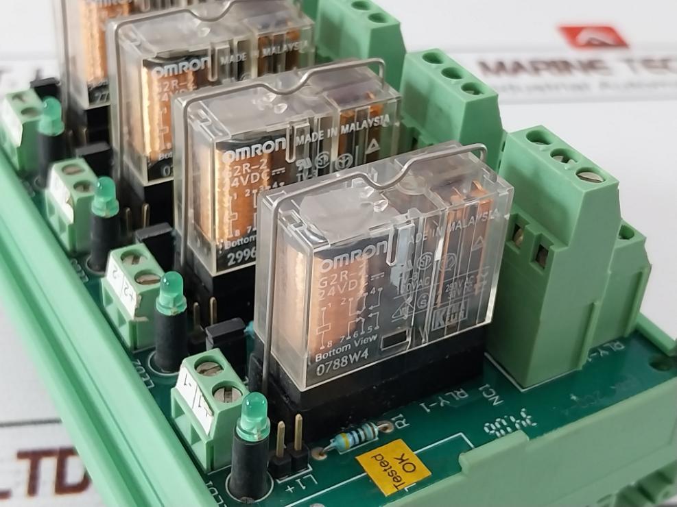 Omron Brk 2Co-4 Relay Module 94V-0 Sl1 Brm 4-24D-2B0 24Vdc 0788W4 120 Vac