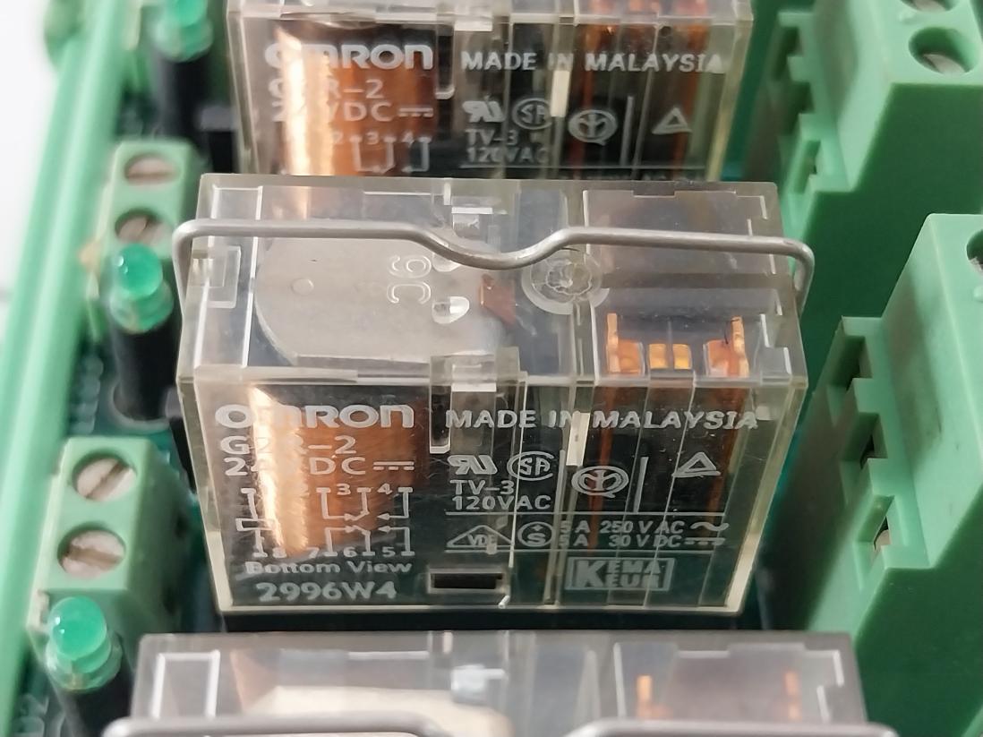 Omron Brk 2Co-4 Relay Module 94V-0 Sl1 Brm 4-24D-2B0 24Vdc 0788W4 120 Vac