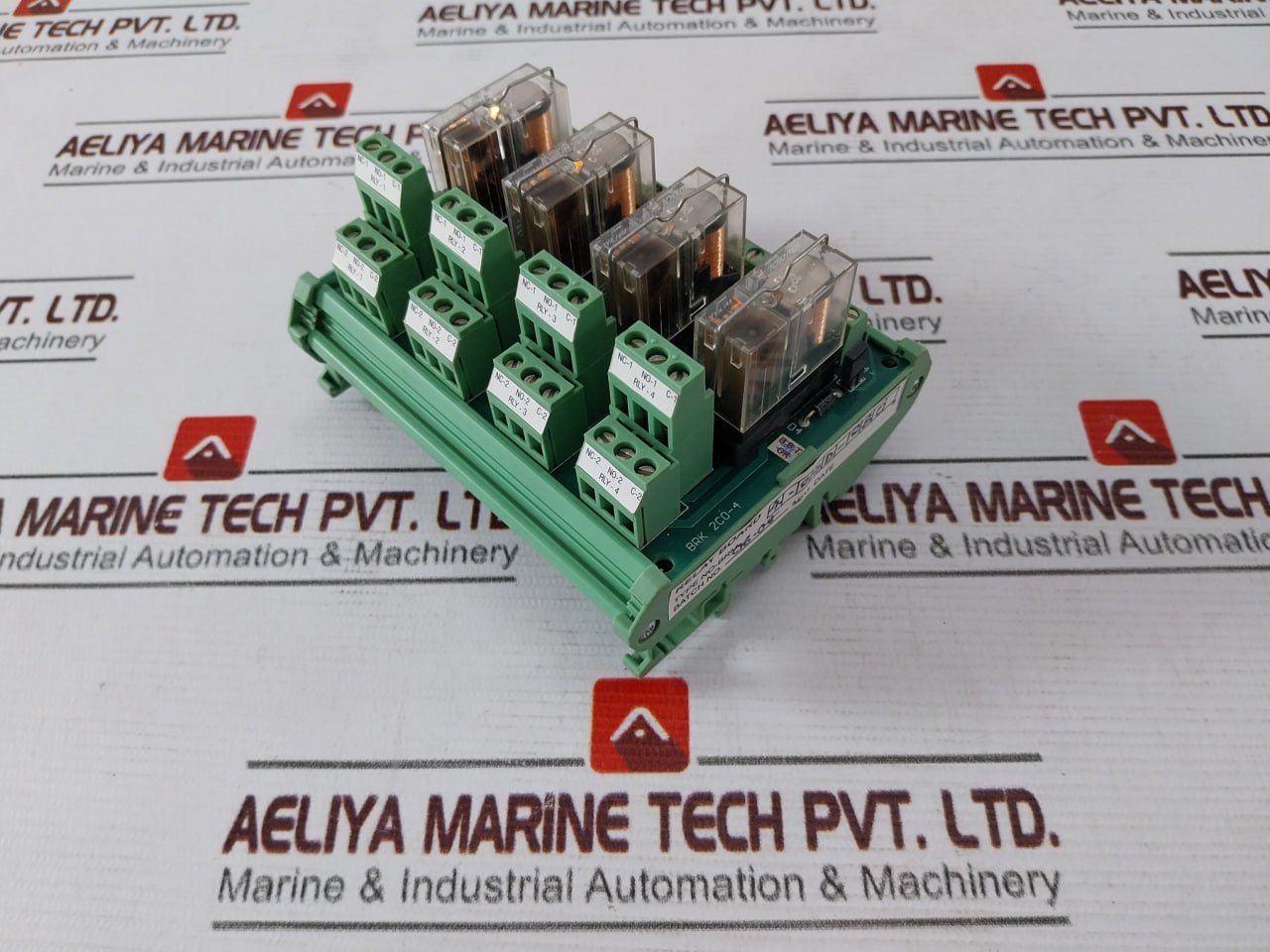 Omron Brk 2Co-4 Relay Module 94V-0 Sl1 Brm 4-24D-2B0 24Vdc 0788W4 120 Vac