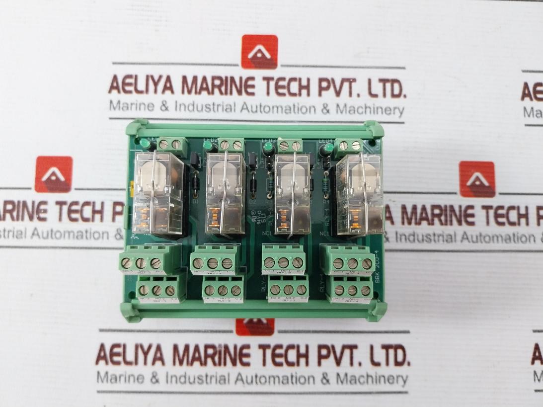 Omron Brk 2Co-4 Relay Module 94V-0 Sl1 Brm 4-24D-2B0 24Vdc 0788W4 120 Vac