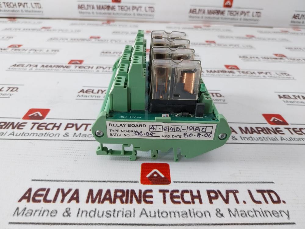 Omron Brk 2Co-4 Relay Module 94V-0 Sl1 Brm 4-24D-2B0 24Vdc 0788W4 120 Vac