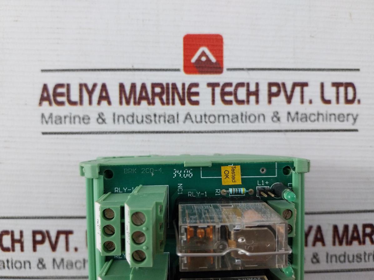 Omron Brk 2Co-4 Relay Module 94V-0 Sl1 Brm 4-24D-2B0 24Vdc 0788W4 120 Vac