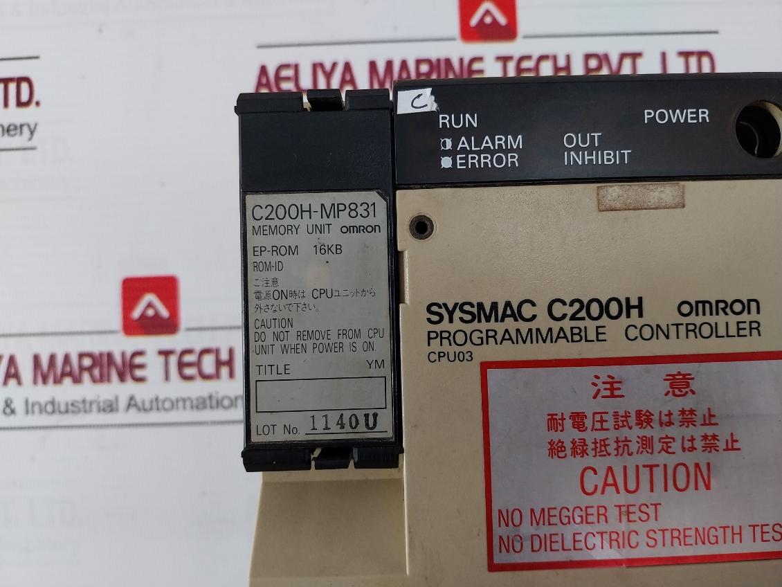 Omron C200H-cpu03 Sysmac Programmable Controller 24Vdc 40W