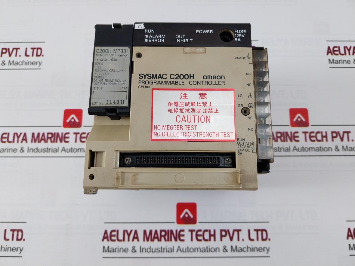 Omron C200H-cpu03 Sysmac Programmable Controller 24Vdc 40W