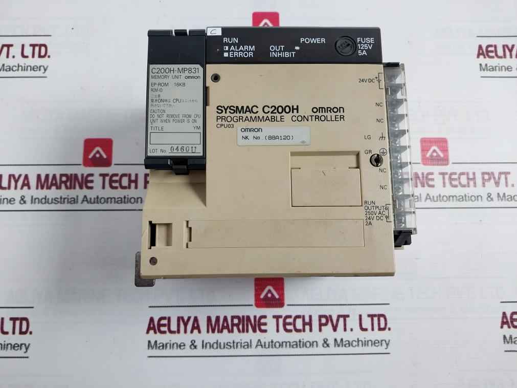 Omron C200H-cpu03 Sysmac Programmable Controller 250V Ac 2A 00302002
