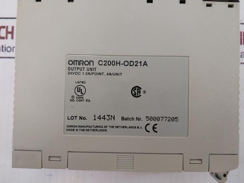 Omron C200H-od21A Output Unit 24Vdc 1.0A/Point 4A/Unit