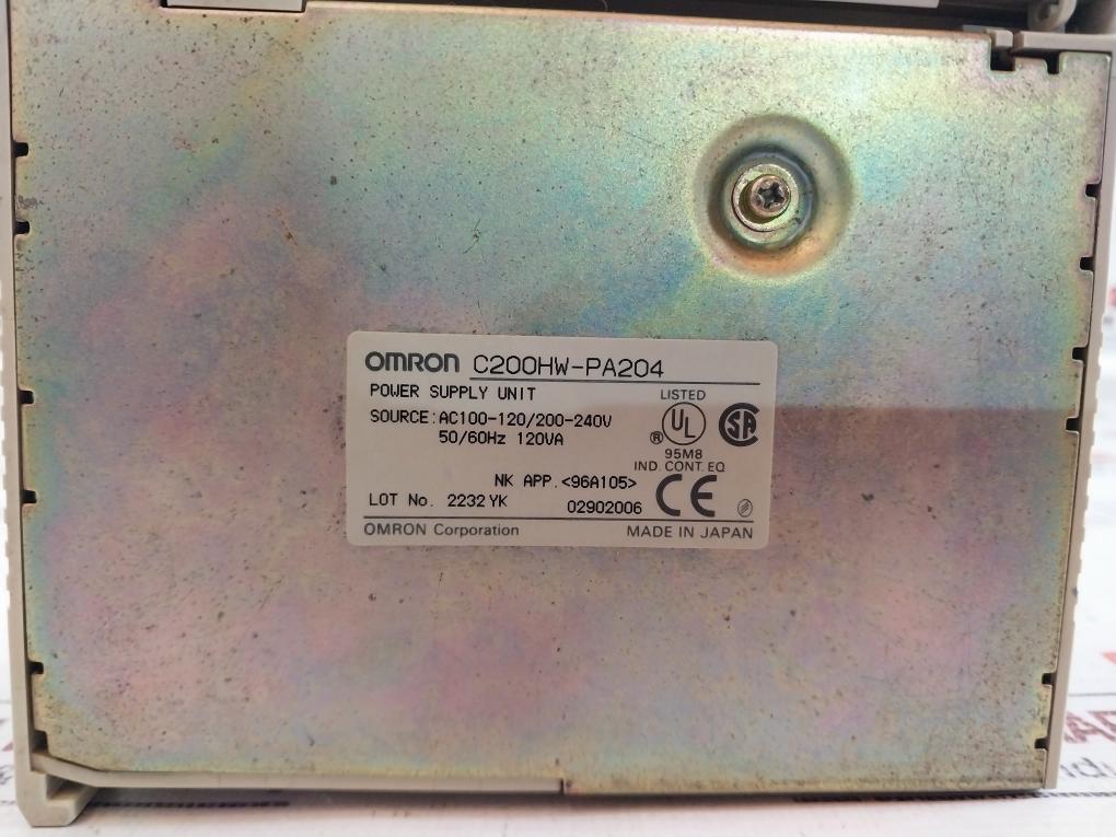 Omron C200HW-PA204 Power Supply Unit AC100-120/200-240V 50/60Hz 120VA