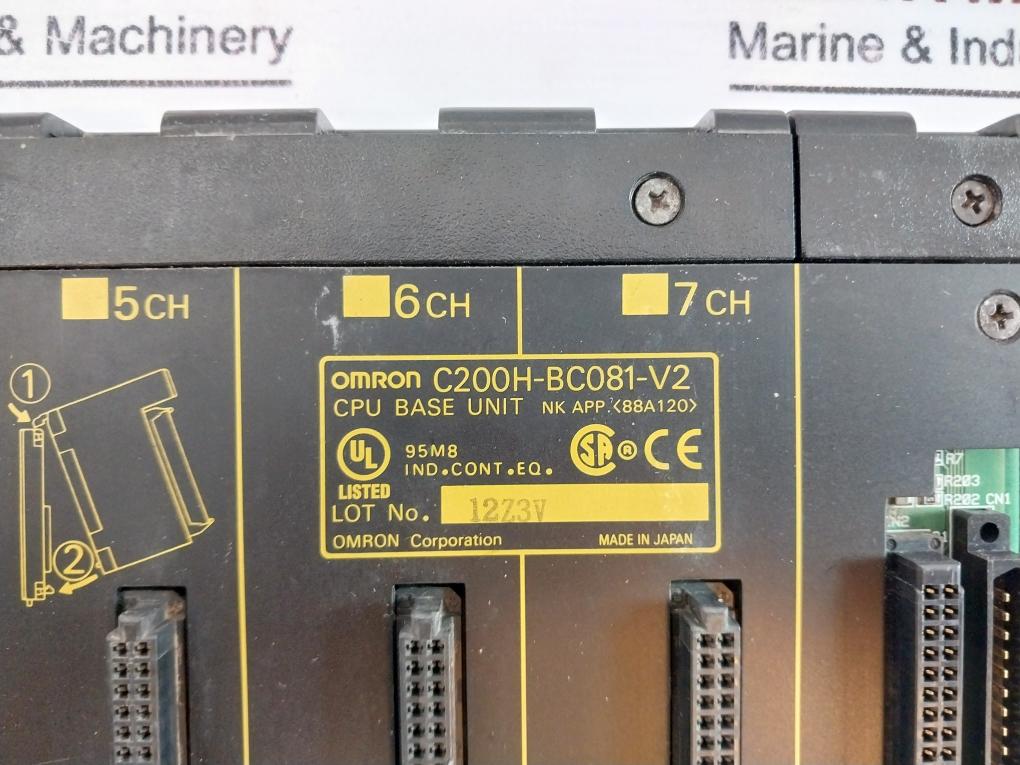 Omron C200h-bc081-v2 Cpu Base Unit With Output Unit C200h-oc224