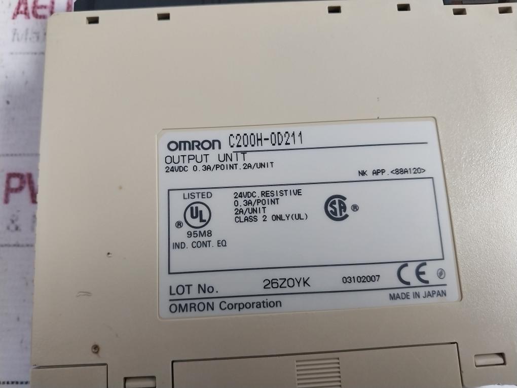 Omron C200H-od211 Output Unit Module 24Vdc Class 2 0.3A/Point